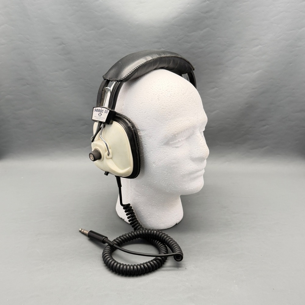 Sonic Stereo Headphones Sonic-30 Made in Taiwan 1/4" Jack Vintage Untested